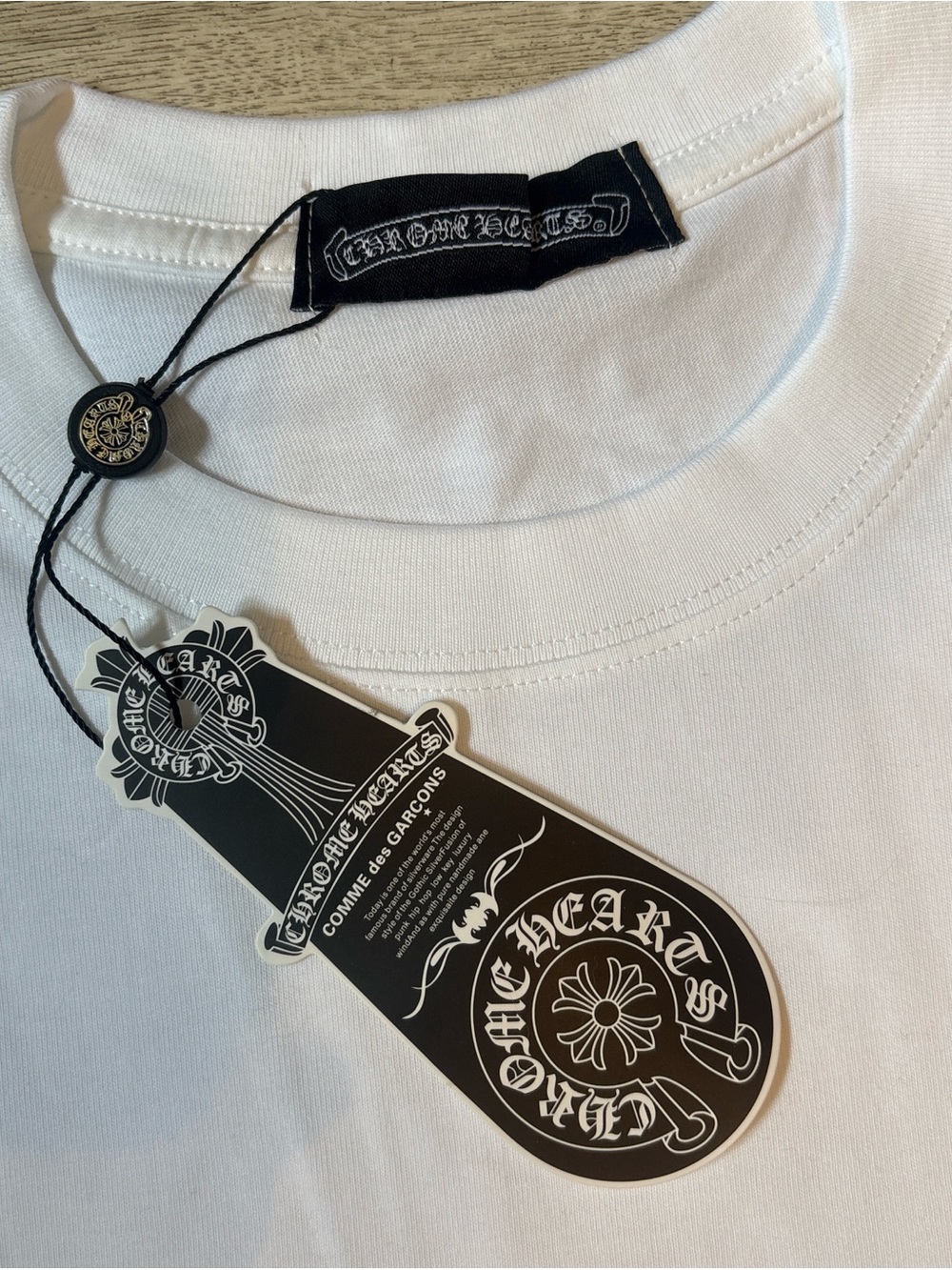 Chrome Hearts White Tee with Pink Back Graphic - Picture 4 of 5